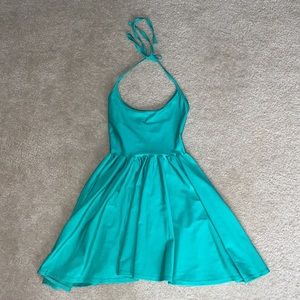 American apparel Nylon Tricot Halter Skater Dress